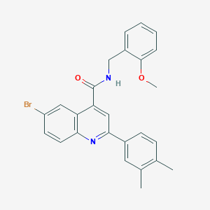 6-bromo-2-(3,4-dimethylphenyl)-N-(2-methoxybenzyl)-4-quinolinecarboxamide