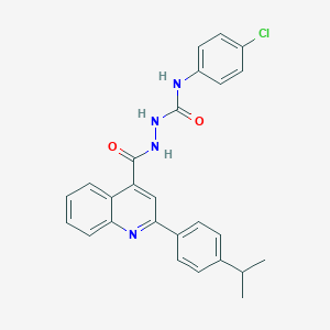 N-(4-chlorophenyl)-2-{[2-(4-isopropylphenyl)-4-quinolinyl]carbonyl}hydrazinecarboxamide