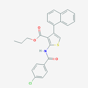 Propyl 2-[(4-chlorobenzoyl)amino]-4-(1-naphthyl)-3-thiophenecarboxylate