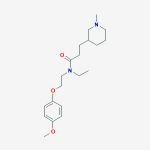 N-ethyl-N-[2-(4-methoxyphenoxy)ethyl]-3-(1-methylpiperidin-3-yl)propanamide