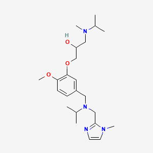 1-[isopropyl(methyl)amino]-3-[5-({isopropyl[(1-methyl-1H-imidazol-2-yl)methyl]amino}methyl)-2-methoxyphenoxy]-2-propanol