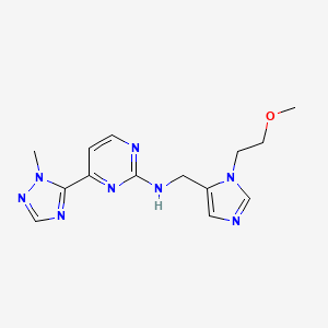 N-[[3-(2-methoxyethyl)imidazol-4-yl]methyl]-4-(2-methyl-1,2,4-triazol-3-yl)pyrimidin-2-amine