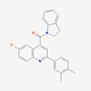 molecular formula C26H21BrN2O B452842 6-bromo-4-(2,3-dihydro-1H-indol-1-ylcarbonyl)-2-(3,4-dimethylphenyl)quinoline 