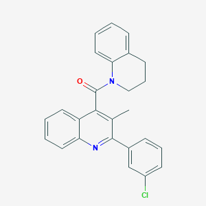 molecular formula C26H21ClN2O B452844 [2-(3-chlorophenyl)-3-methylquinolin-4-yl](3,4-dihydroquinolin-1(2H)-yl)methanone 
