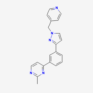 molecular formula C20H17N5 B4528442 2-methyl-4-{3-[1-(4-pyridinylmethyl)-1H-pyrazol-3-yl]phenyl}pyrimidine 