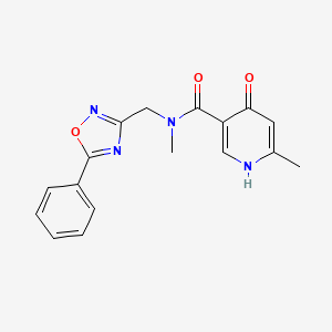 N,6-dimethyl-4-oxo-N-[(5-phenyl-1,2,4-oxadiazol-3-yl)methyl]-1,4-dihydro-3-pyridinecarboxamide