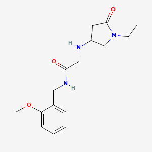 2-[(1-ethyl-5-oxopyrrolidin-3-yl)amino]-N-(2-methoxybenzyl)acetamide