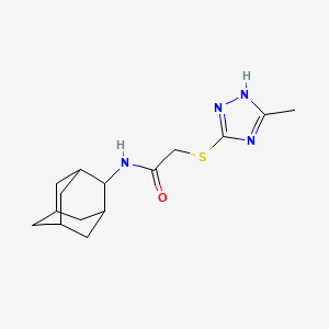 N-2-adamantyl-2-[(3-methyl-1H-1,2,4-triazol-5-yl)thio]acetamide