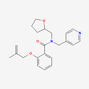 2-[(2-methylprop-2-en-1-yl)oxy]-N-(pyridin-4-ylmethyl)-N-(tetrahydrofuran-2-ylmethyl)benzamide