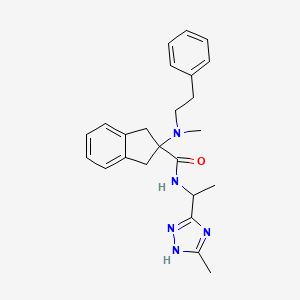 2-[methyl(2-phenylethyl)amino]-N-[1-(5-methyl-4H-1,2,4-triazol-3-yl)ethyl]-2-indanecarboxamide