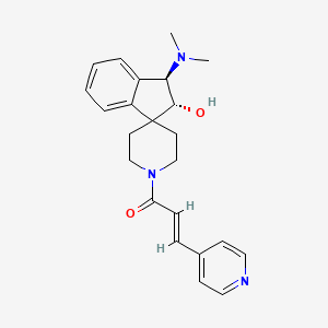 (E)-1-[(1R,2R)-1-(dimethylamino)-2-hydroxyspiro[1,2-dihydroindene-3,4'-piperidine]-1'-yl]-3-pyridin-4-ylprop-2-en-1-one