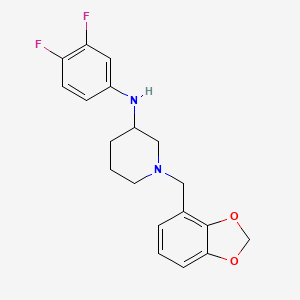 1-(1,3-benzodioxol-4-ylmethyl)-N-(3,4-difluorophenyl)-3-piperidinamine