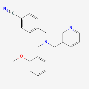 4-{[(2-methoxybenzyl)(pyridin-3-ylmethyl)amino]methyl}benzonitrile