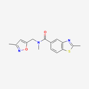 N,2-dimethyl-N-[(3-methyl-5-isoxazolyl)methyl]-1,3-benzothiazole-5-carboxamide