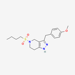 5-(butylsulfonyl)-3-(4-methoxybenzyl)-4,5,6,7-tetrahydro-1H-pyrazolo[4,3-c]pyridine