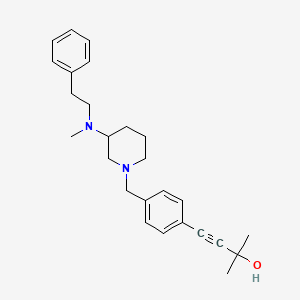 2-methyl-4-[4-({3-[methyl(2-phenylethyl)amino]-1-piperidinyl}methyl)phenyl]-3-butyn-2-ol