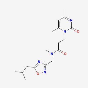 3-(4,6-dimethyl-2-oxopyrimidin-1(2H)-yl)-N-[(5-isobutyl-1,2,4-oxadiazol-3-yl)methyl]-N-methylpropanamide