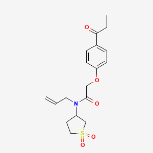 N-allyl-N-(1,1-dioxidotetrahydro-3-thienyl)-2-(4-propionylphenoxy)acetamide