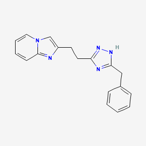 molecular formula C18H17N5 B4528638 2-[2-(3-benzyl-1H-1,2,4-triazol-5-yl)ethyl]imidazo[1,2-a]pyridine 