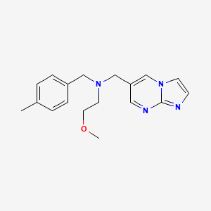 molecular formula C18H22N4O B4528683 (imidazo[1,2-a]pyrimidin-6-ylmethyl)(2-methoxyethyl)(4-methylbenzyl)amine 