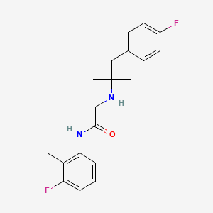 N-(3-fluoro-2-methylphenyl)-2-{[2-(4-fluorophenyl)-1,1-dimethylethyl]amino}acetamide