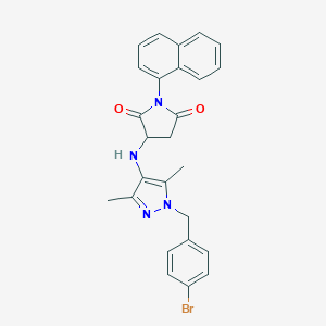 3-{[1-(4-BROMOBENZYL)-3,5-DIMETHYL-1H-PYRAZOL-4-YL]AMINO}-1-(1-NAPHTHYL)DIHYDRO-1H-PYRROLE-2,5-DIONE