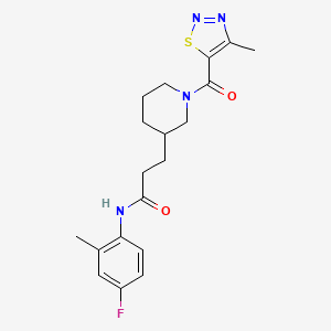 N-(4-fluoro-2-methylphenyl)-3-{1-[(4-methyl-1,2,3-thiadiazol-5-yl)carbonyl]-3-piperidinyl}propanamide