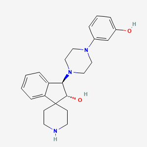 molecular formula C23H29N3O2 B4528703 rel-(2R,3R)-3-[4-(3-hydroxyphenyl)-1-piperazinyl]-2,3-dihydrospiro[indene-1,4'-piperidin]-2-ol bis(trifluoroacetate) (salt) 