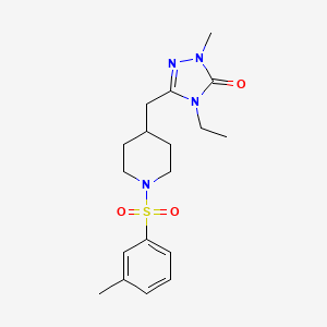 molecular formula C18H26N4O3S B4528711 4-ethyl-2-methyl-5-({1-[(3-methylphenyl)sulfonyl]piperidin-4-yl}methyl)-2,4-dihydro-3H-1,2,4-triazol-3-one 