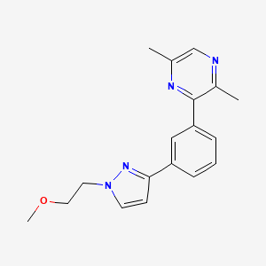 3-{3-[1-(2-methoxyethyl)-1H-pyrazol-3-yl]phenyl}-2,5-dimethylpyrazine