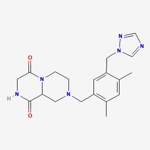 8-[2,4-dimethyl-5-(1H-1,2,4-triazol-1-ylmethyl)benzyl]tetrahydro-2H-pyrazino[1,2-a]pyrazine-1,4(3H,6H)-dione