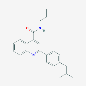 molecular formula C23H26N2O B452873 2-[4-(2-methylpropyl)phenyl]-N-propylquinoline-4-carboxamide 