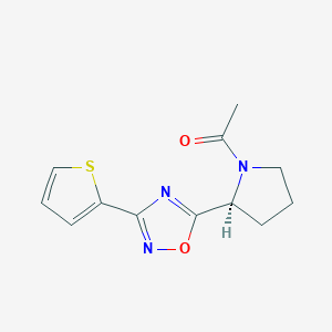 molecular formula C12H13N3O2S B4528755 5-[(2S)-1-acetylpyrrolidin-2-yl]-3-(2-thienyl)-1,2,4-oxadiazole 