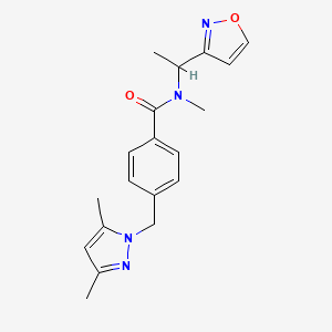 4-[(3,5-dimethyl-1H-pyrazol-1-yl)methyl]-N-(1-isoxazol-3-ylethyl)-N-methylbenzamide