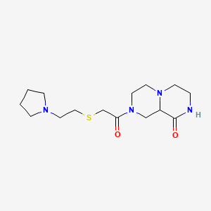 molecular formula C15H26N4O2S B4528766 8-{[(2-pyrrolidin-1-ylethyl)thio]acetyl}hexahydro-2H-pyrazino[1,2-a]pyrazin-1(6H)-one 