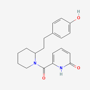 molecular formula C19H22N2O3 B4528794 6-({2-[2-(4-hydroxyphenyl)ethyl]piperidin-1-yl}carbonyl)pyridin-2(1H)-one 