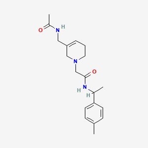 2-[5-[(acetylamino)methyl]-3,6-dihydropyridin-1(2H)-yl]-N-[1-(4-methylphenyl)ethyl]acetamide