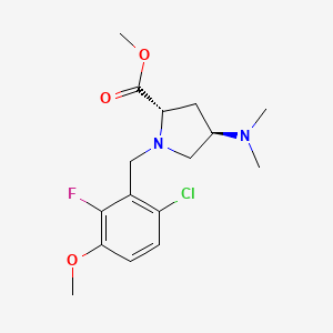 molecular formula C16H22ClFN2O3 B4528848 methyl (2S,4R)-1-(6-chloro-2-fluoro-3-methoxybenzyl)-4-(dimethylamino)pyrrolidine-2-carboxylate 