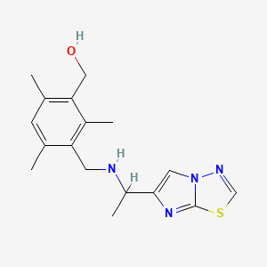 (3-{[(1-imidazo[2,1-b][1,3,4]thiadiazol-6-ylethyl)amino]methyl}-2,4,6-trimethylphenyl)methanol