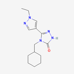 4-(cyclohexylmethyl)-5-(1-ethyl-1H-pyrazol-4-yl)-2,4-dihydro-3H-1,2,4-triazol-3-one