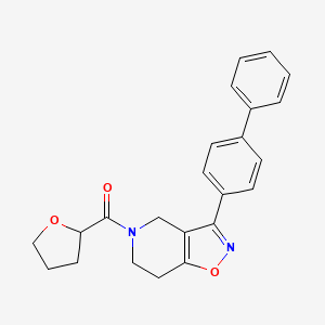 molecular formula C23H22N2O3 B4528902 3-(4-biphenylyl)-5-(tetrahydro-2-furanylcarbonyl)-4,5,6,7-tetrahydroisoxazolo[4,5-c]pyridine 