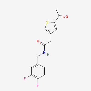 molecular formula C15H13F2NO2S B4528909 2-(5-acetyl-3-thienyl)-N-(3,4-difluorobenzyl)acetamide 