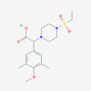 molecular formula C17H26N2O5S B4528910 [4-(ethylsulfonyl)piperazin-1-yl](4-methoxy-3,5-dimethylphenyl)acetic acid 