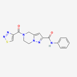 N-phenyl-5-(1,2,3-thiadiazol-4-ylcarbonyl)-4,5,6,7-tetrahydropyrazolo[1,5-a]pyrazine-2-carboxamide