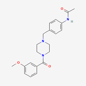 N-(4-{[4-(3-methoxybenzoyl)piperazin-1-yl]methyl}phenyl)acetamide