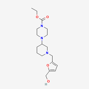 ethyl 4-(1-{[5-(hydroxymethyl)-2-furyl]methyl}-3-piperidinyl)-1-piperazinecarboxylate