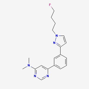 6-{3-[1-(4-fluorobutyl)-1H-pyrazol-3-yl]phenyl}-N,N-dimethyl-4-pyrimidinamine