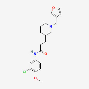 molecular formula C20H25ClN2O3 B4528989 N-(3-chloro-4-methoxyphenyl)-3-[1-(3-furylmethyl)-3-piperidinyl]propanamide 