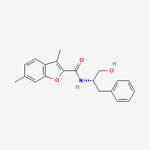 N-[(1S)-1-benzyl-2-hydroxyethyl]-3,6-dimethyl-1-benzofuran-2-carboxamide