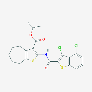 isopropyl 2-{[(3,4-dichloro-1-benzothien-2-yl)carbonyl]amino}-5,6,7,8-tetrahydro-4H-cyclohepta[b]thiophene-3-carboxylate